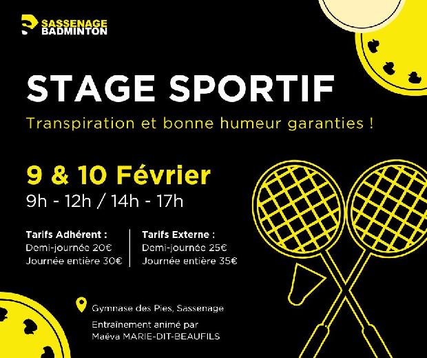 Stage Sassenage Adultes 9-10 Février